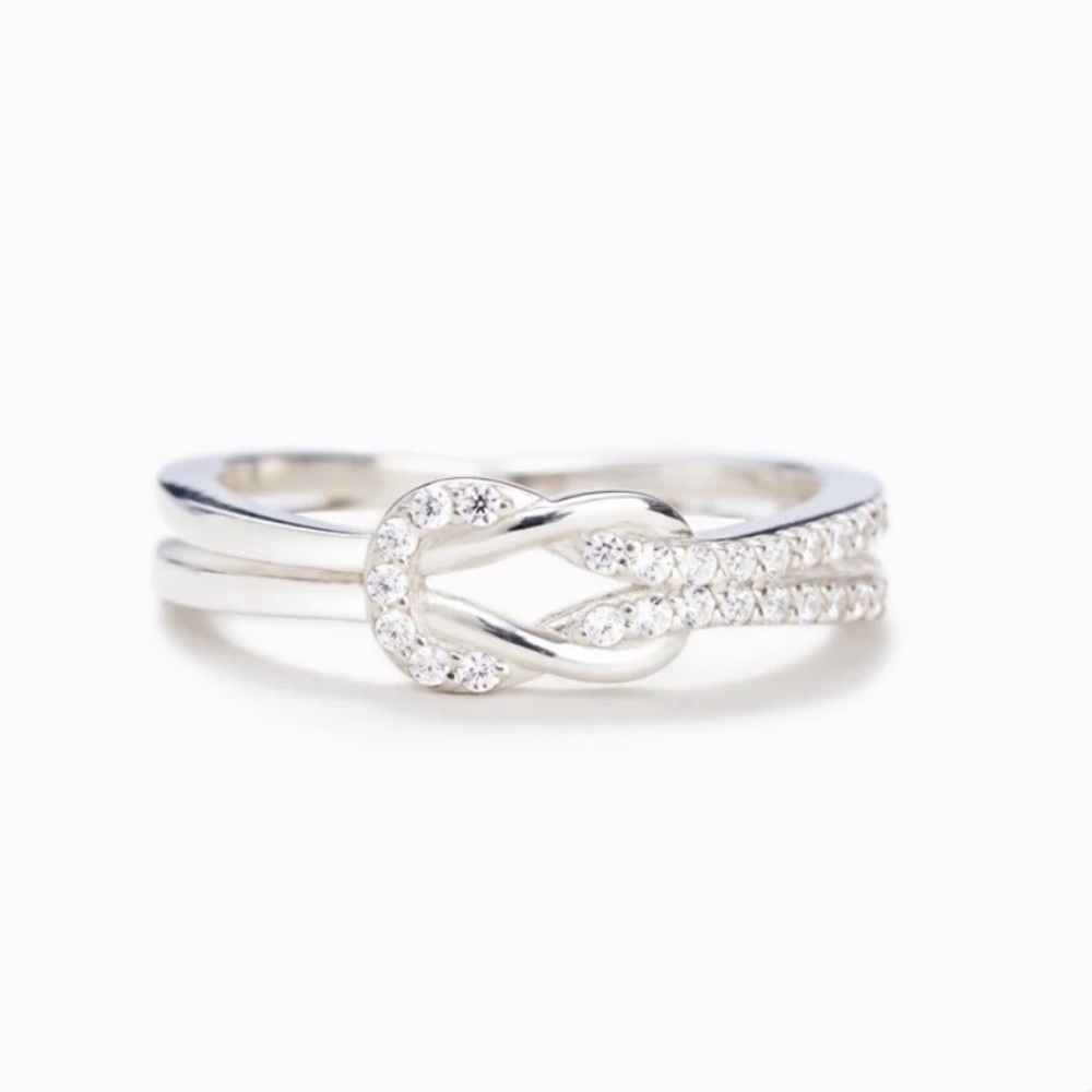 Story Jewelry Mother/Daughter Ring - Sterling Silver - Size 5.